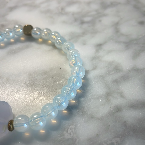 Blue lace agate & Opal Crystal bracelet - Picture 2 of 7